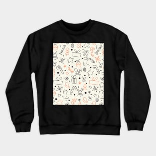 Christmas Drawing Pattern Crewneck Sweatshirt